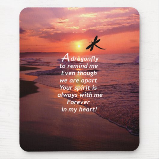 私に思い出させるトンボ マウスパッド (正面)