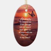 私に思い出させる蝶 セラミックオーナメント (右)