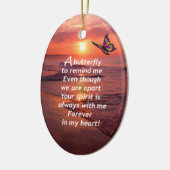 私に思い出させる蝶 セラミックオーナメント (左)