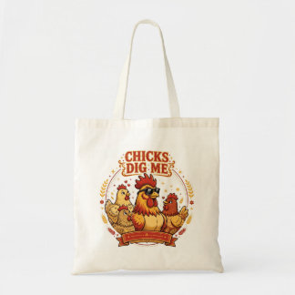 私に惚れてるニワトリ Funny Chicken トートバッグ