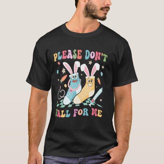 私に惚れないで可愛いイースター・デイ・ナース Tシャツ (正面)