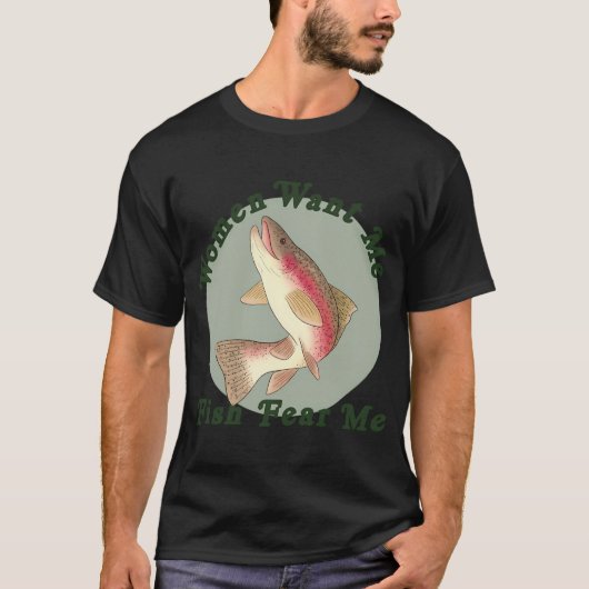 私に惚れる女たち、怖がる魚たち トートバッグ Tシャツ (正面)