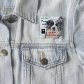 私に愛らしい犬が付いているメリークリスマスボタンを望んで下さい 缶バッジ (インサイチュ)