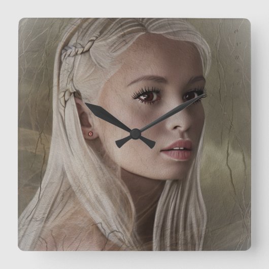 私に愛を与えて下さい スクエア壁時計 (正面)