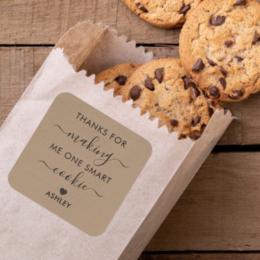 私に感謝していクッキーのラベルを一つ頭が切れる作るためにKraft スクエアシール