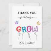 私に感謝救済成長先生感謝 サンキューカード (正面)