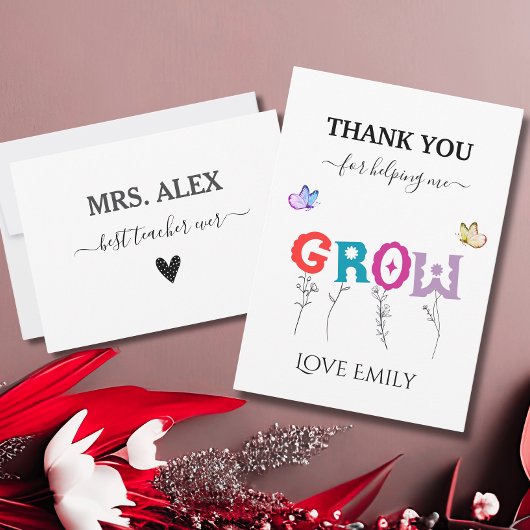 私に感謝救済成長先生感謝 サンキューカード