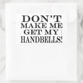 私に手を出させないで 長方形シール (バッグ)