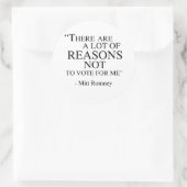 私に投票しない理由はたくさんある ラウンドシール (バッグ)