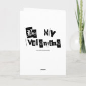 私に抱き締めます私をバレンタイン接吻して下さい シーズンカード (裏面)