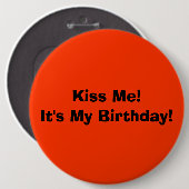 私に接吻して下さい! それは私の誕生日です! 缶バッジ (正面&裏面)