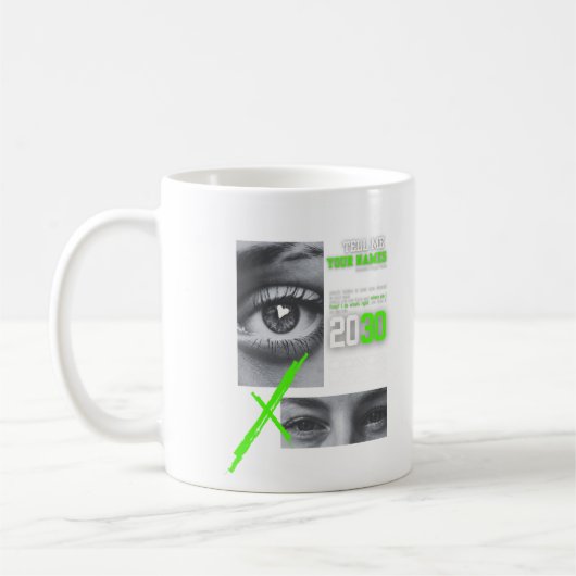 私に教えて コーヒーマグカップ (左)