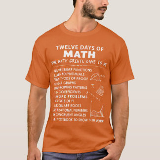 私に数学を教えてくれた偉大な数学者たちと Tシャツ