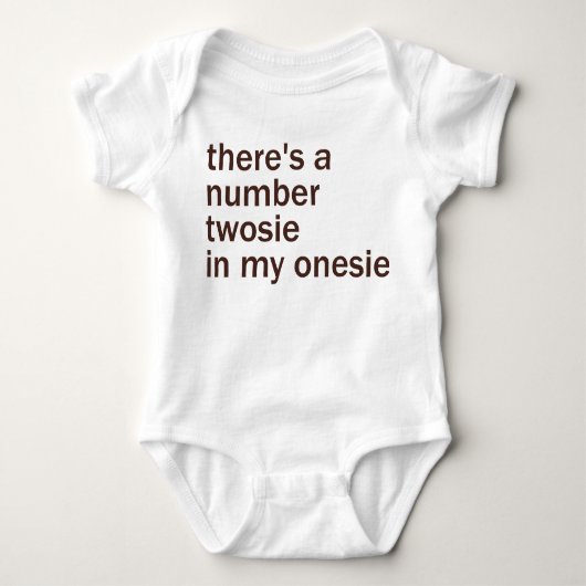 私に数Twosieが…あります ベビーボディスーツ (正面)