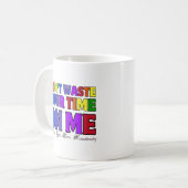 私に時間を無駄にしないで02.タイポグラフィ コーヒーマグカップ (正面左)