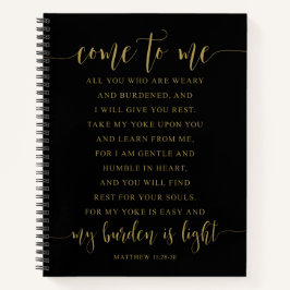 私に来は、あなたたち、マタイ11:28-30 ノートブック