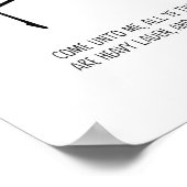 私に来は、マタイ11:28、聖なる書物、 経典ウォールアート ポスター (角)