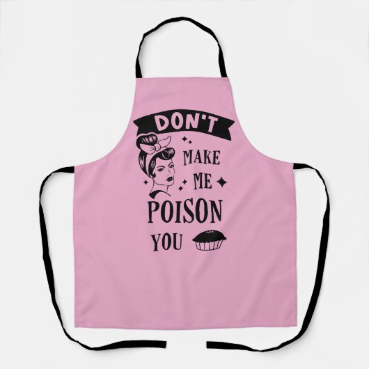 私に毒を作らないレトロピンアップ女の子とパイ エプロン (正面)