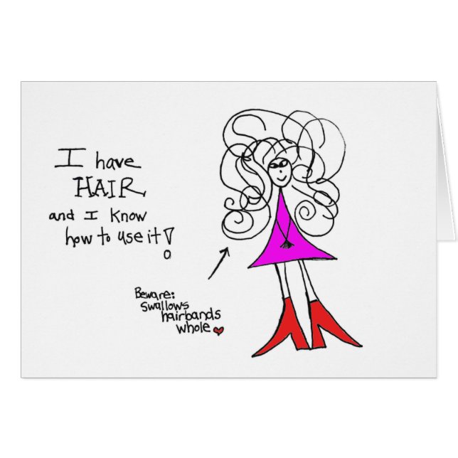 私に毛のCrazyhairカードがあります (正面横)