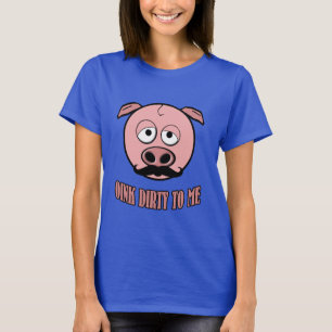 私に汚れた髭のブタOink Tシャツ