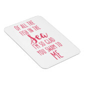 私に泳いだ – ピンクロマンチック引用文磁石 マグネット (右側)