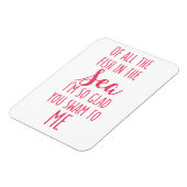 私に泳いだ – ピンクロマンチック引用文磁石 マグネット (左側)