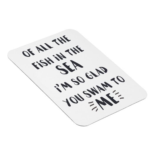 私に泳いだ – ロマンチックな引用文引用文磁石 マグネット (右側)