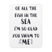 私に泳いだ – ロマンチックな引用文引用文磁石 マグネット (縦)