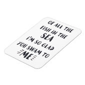 私に泳いだ – ロマンチックな引用文引用文磁石 マグネット (左側)