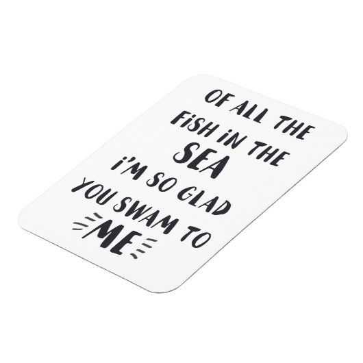 私に泳いだ – ロマンチックな引用文引用文磁石 マグネット (左側)