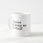 私に物をさせます コーヒーマグカップ (正面左)