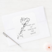 私に特別なフローラステムを感じ作ってくれてありがとう スクエアシール (封筒)