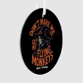私に猿の魔女を飛んでいる連れおもしろいて オーナメント (正面)