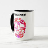 私に皮を置いて下さい。 口紅のスカル マグカップ (正面左)