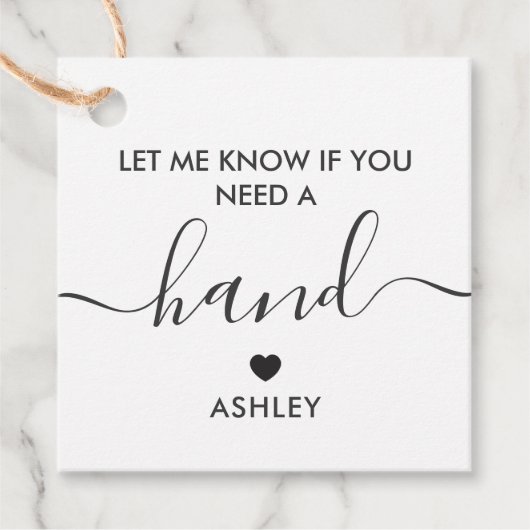 私に知らせよもしう手のギフトラベル、クラフト フェイバータグ (正面)