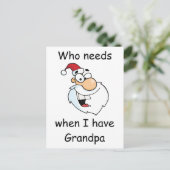 私に祖父がある時だれがサンタを必要とするか シーズンポストカード (スタンド正面)
