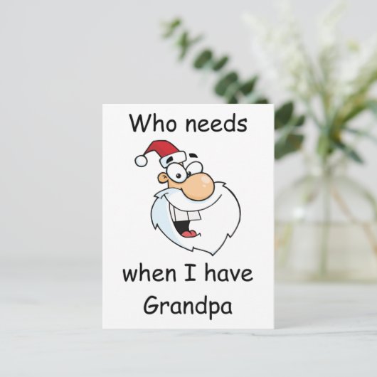 私に祖父がある時だれがサンタを必要とするか シーズンポストカード (スタンド正面)