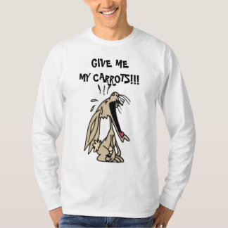 私に私のにんじんを!与えて下さい!! だめにされたウサギ Tシャツ