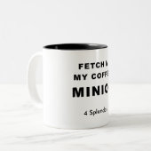 私に私のコーヒー、子分を取って来て下さい ツートーンマグカップ (正面左)