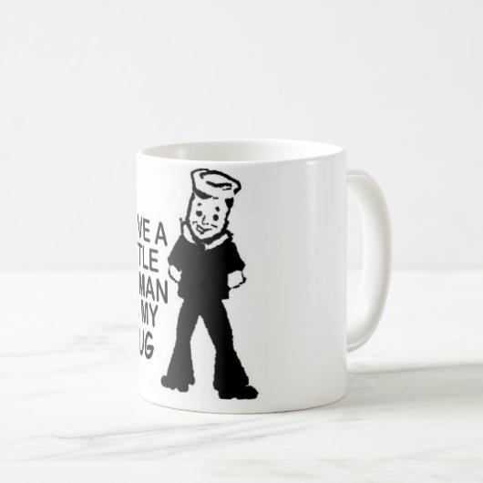 私に私のマグの小さい船員があります コーヒーマグカップ (正面右)