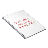 私に私の先生声を使わせるな！ ノートブック (右側)