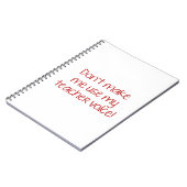 私に私の先生声を使わせるな！ ノートブック (左側)