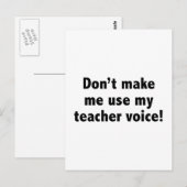私に私の先生声を使わせるな！ ポストカード (正面/裏面)
