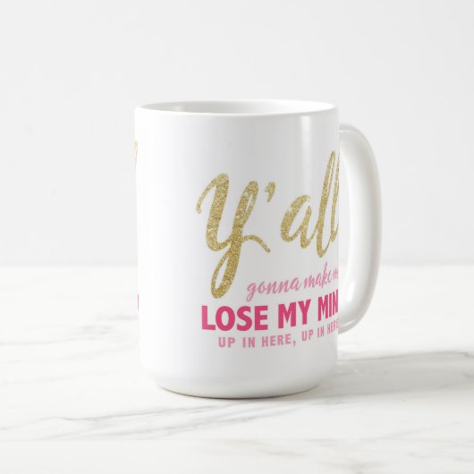 私に私の心のマグを失わせます行っている コーヒーマグカップ (正面右)