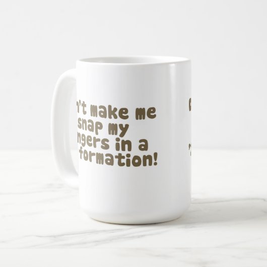 私に私の指のマグを止めさせます コーヒーマグカップ (正面左)