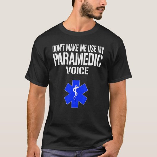 私に私の救急医療隊員の音声を使わせない Tシャツ (正面)