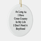 私に私の生命にクロス・カントリーが私ある限り セラミックオーナメント (右)