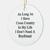 私に私の生命にクロス・カントリーが私ある限り セラミックオーナメント (左)
