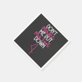 私に私の足を下ろさない – おもしろい Flamingo スタンダードカクテルナプキン (角)