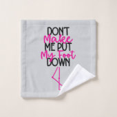 私に私の足を下ろさない – おもしろい Flamingo バスタオルセット (ウォッシュタオル)